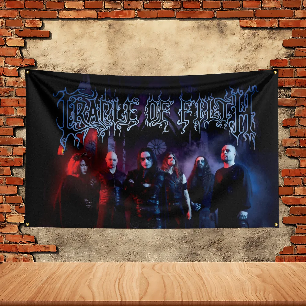 90X150ft Cradle Of Filth Band Party Flag Polyester Printed Flag Banner Tapestry for Garden Garage Decoration Concert Flag