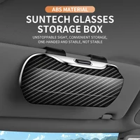Caja de gafas de coche, soporte portátil para gafas de sol de coche, soporte para gafas de conducción, estuche para gafas, parasol, soporte para lentes de coche