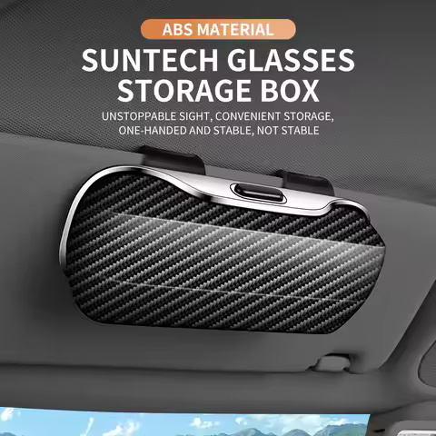 Car Glasses Box Portable Car Sunglasses Holder In The Car Driving Glasses Holder Eyeglass Case Sun Visor Car Lenses Holder