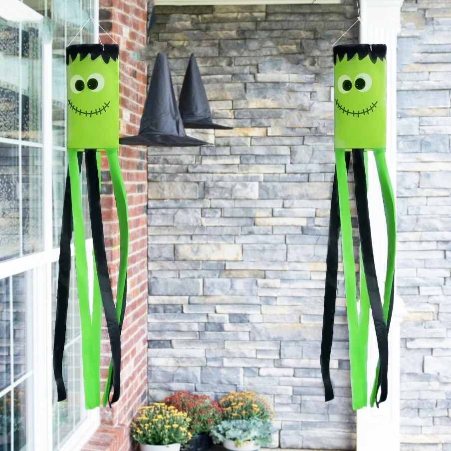 

1 шт., уличный ветроуказатель Франкенштейна зеленого цвета на Хэллоуин, полиэстер, ветроуказатель для вечеринки в честь Хэллоуина, праздничный ветроуказатель Франкенштейна