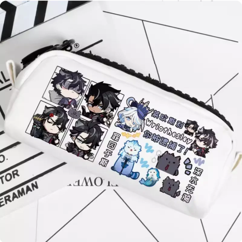

Game Genshin Impact Wriothesley Pencil Case Oxford Canvas Storage Bag Pencil Box Pencilcase School Pen Bag 2187