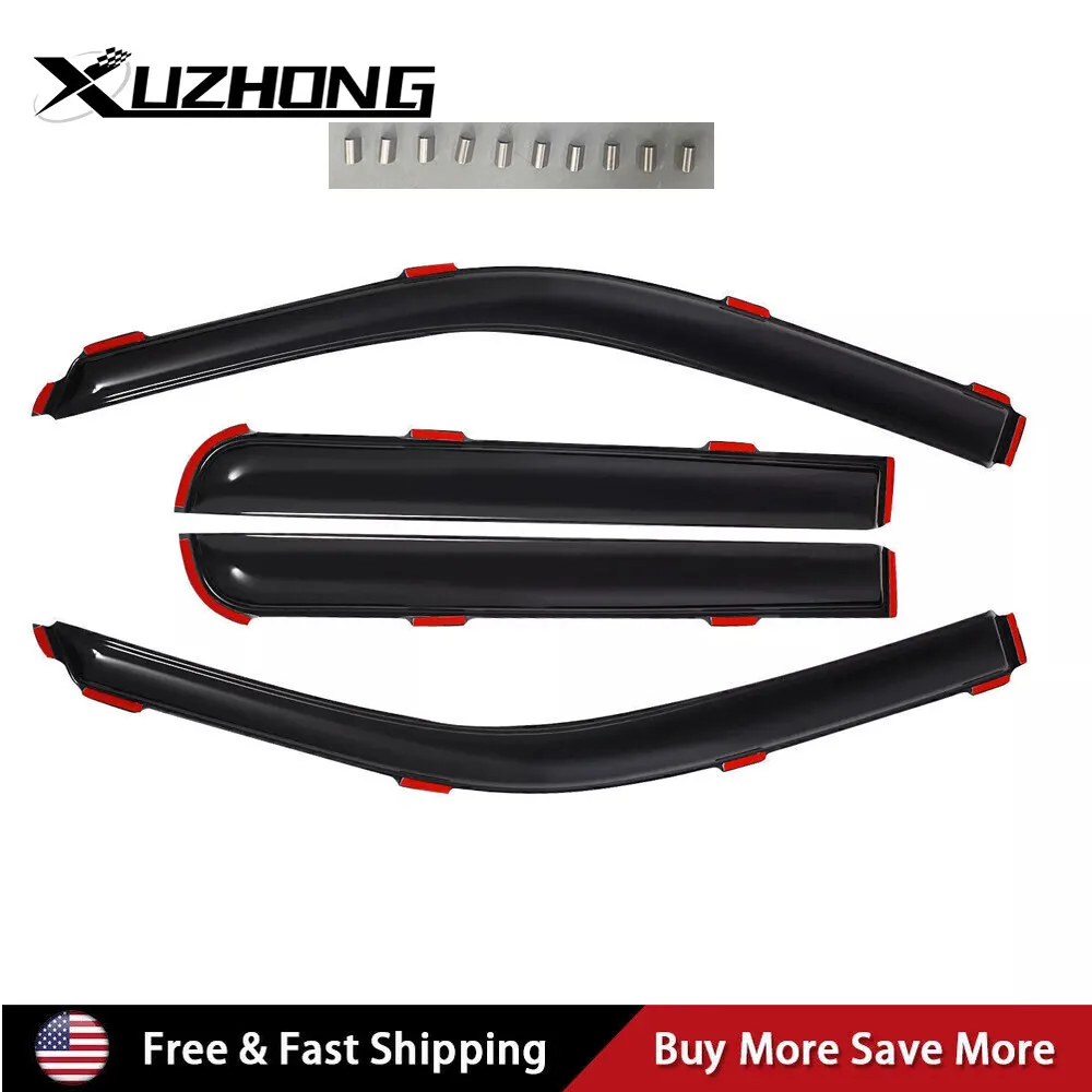 

In-Channel Window Vent Visor Sun Rain Guards For 2009-2014 Ford F-150 Super Crew