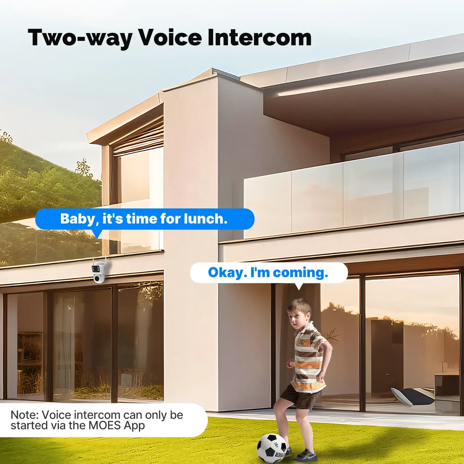 Moes Tuya Smart WiFi Outdoor Security Camera 8MP Dual Screen 2.4G/5G IP65 Waterproof Motion Detection Auto Track Two-Way Audio