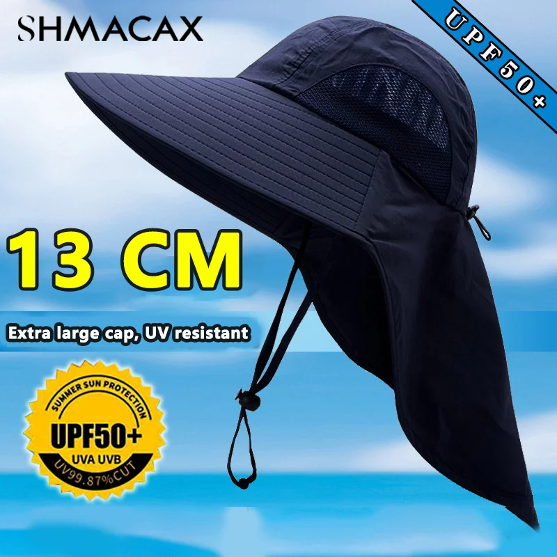 Outdoor Sports Jungle Hiking Hat Fishing Hat Wide Brim Bucket Hat With Neck Cover Quick Dry Men Fishermen Sun Protected Cap