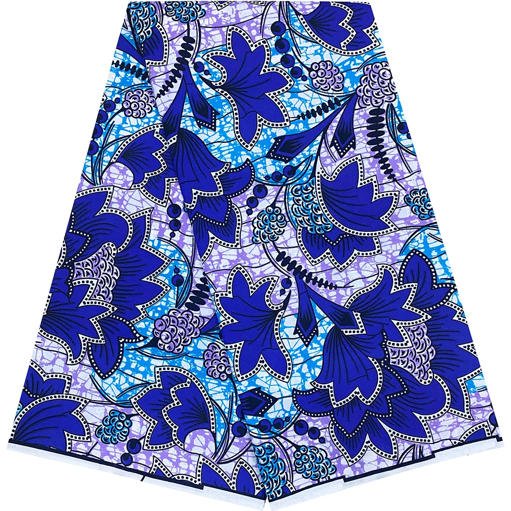 

Vibrant High Quality African Wax Fabric Soft Ankara Printed Wax Material 6 Yards per Piece Suitable for Sewing Women's Dresses
