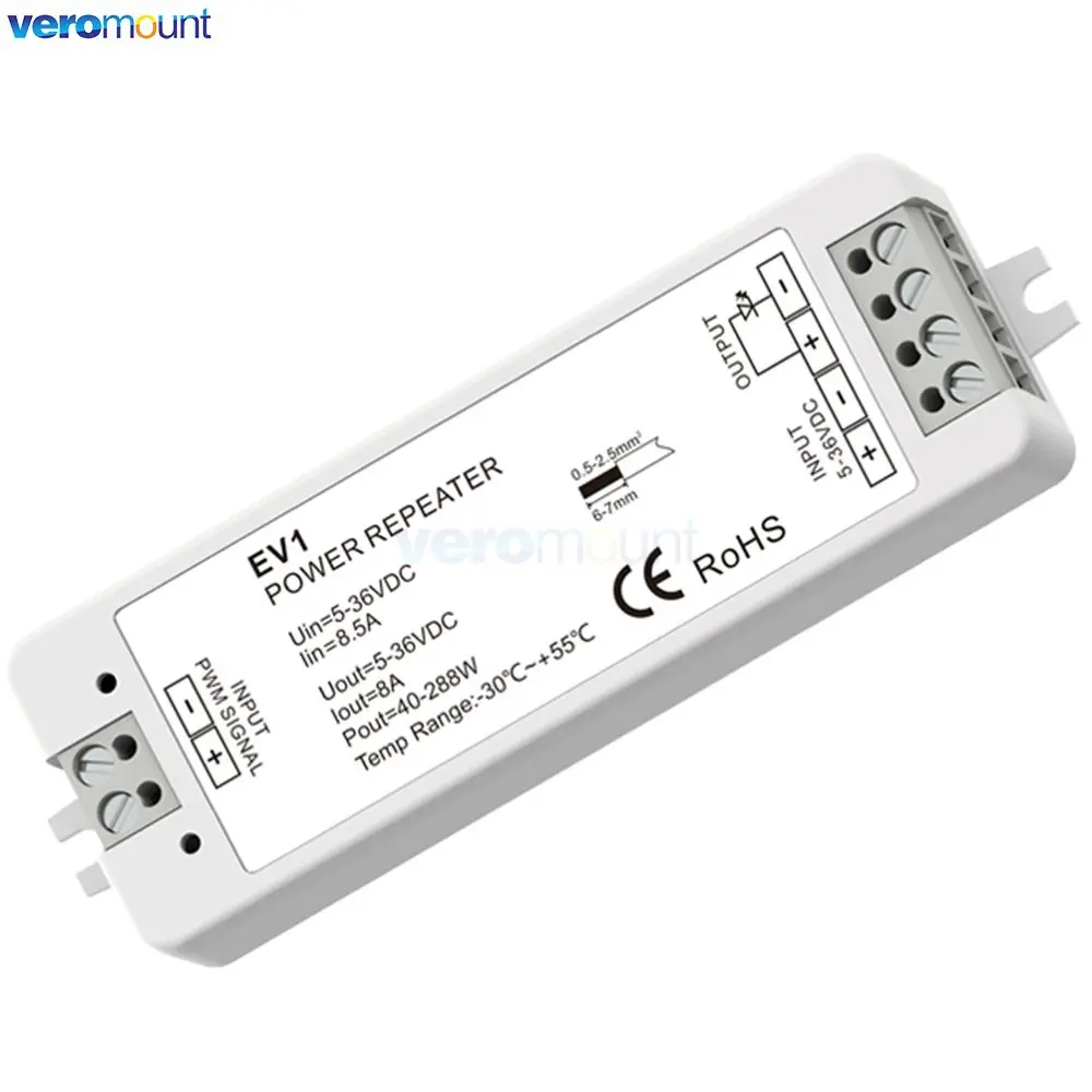 LED Amplifier 5V 12V 24V 36V DC Constant Voltage Power Repeater for Skydance Single Color CCT RGB RGBW RGBCCT Strip Controller