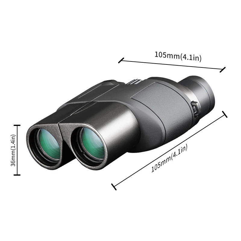 Portable Binoculars MINI 10x25 HD IPX4 Waterproof FMC Coating Telescope For Concert Hunting Travel Sports Competitions