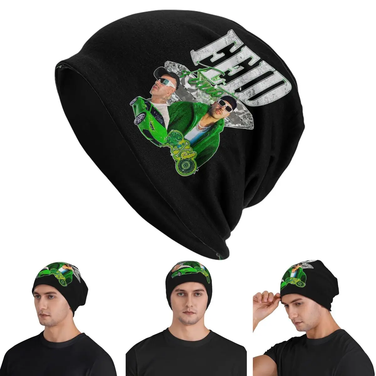 

Ferxxo Feid Dress 5, шапки Skullies, шапки, теплая осенне-зимняя уличная шапка, вязаные шапки с капюшоном для мужчин, женщин и взрослых