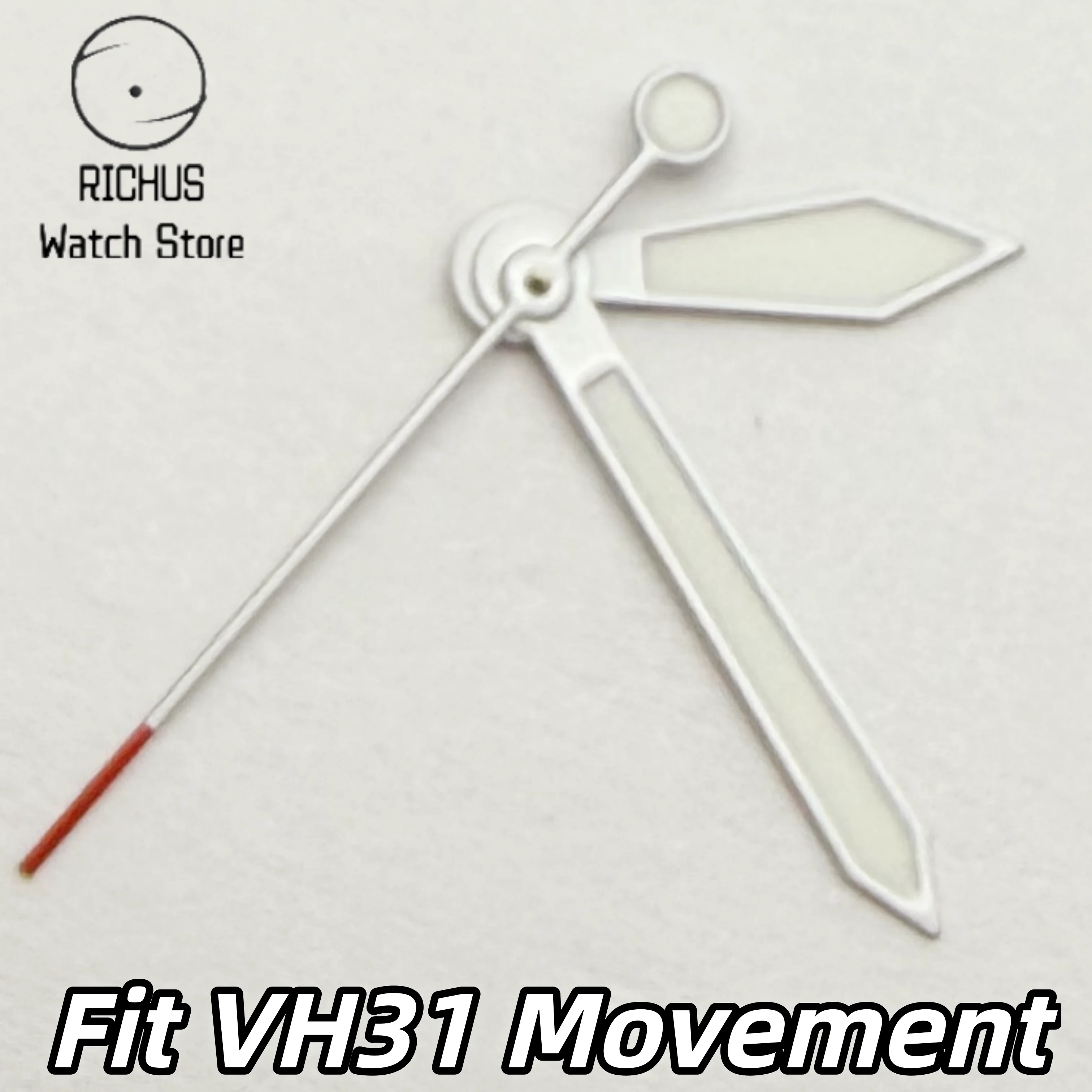 VH31 High-Quality Quartz Movement Watch Hands Black & White Luminous Wristwatch Replacement Repair Parts Accessories