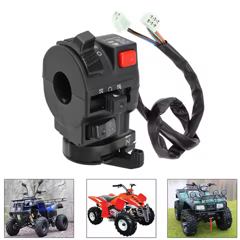 22mm Motorcycle ATV Switch Kill Start Light Choke Switch Button Left Handlebar Switch for 50-125cc PIT ATVs Quad Dirt Bike