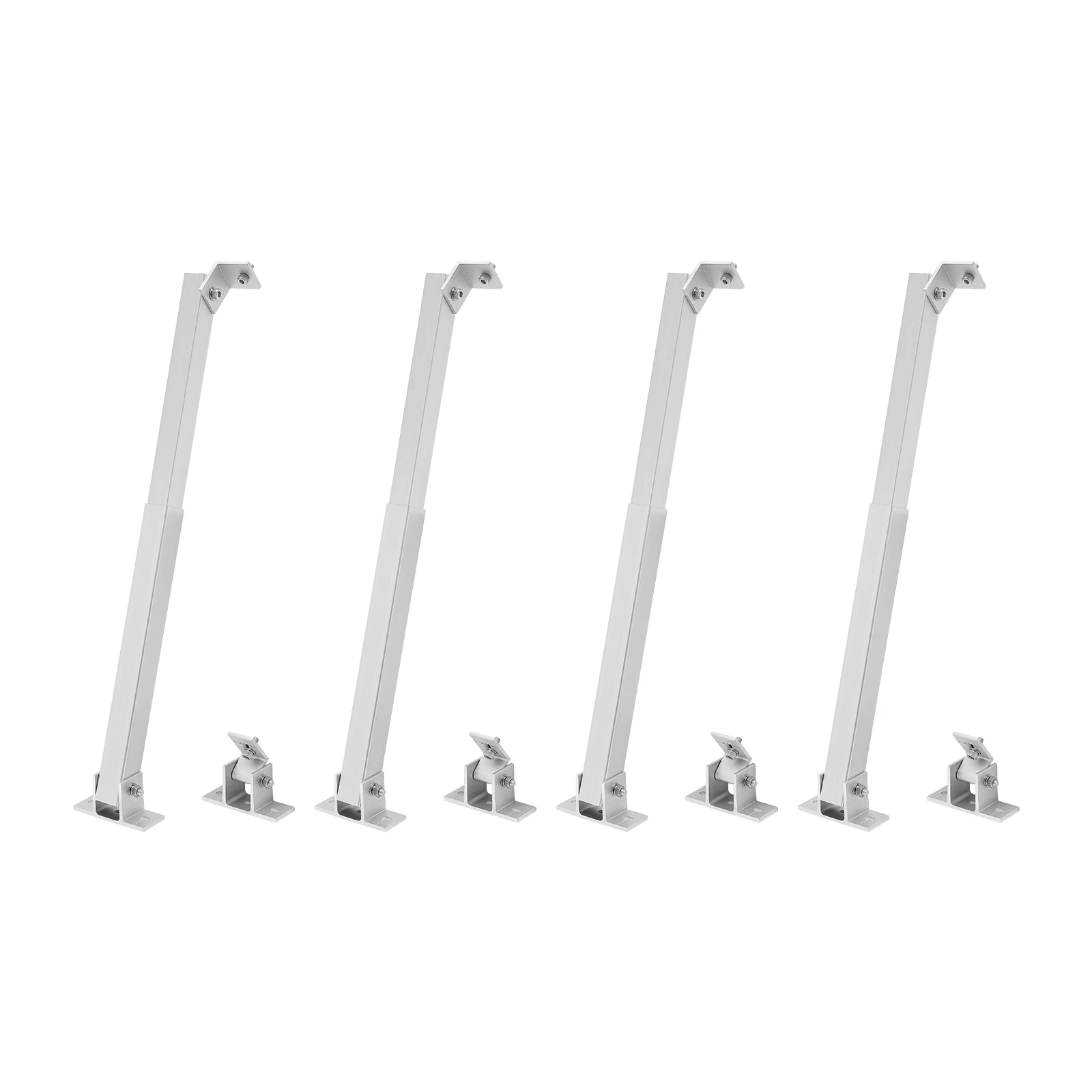 4PCS Solar Panels Mount Brackets 15-30° Adjustable Tilt Mounting Stands for Flat Roof Wall Balcony Power Plant Motorhome image 6