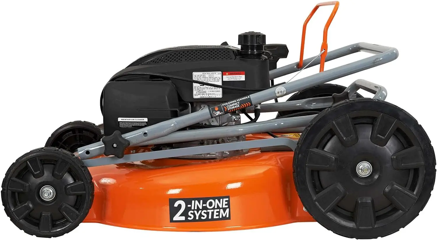 21 in. 170cc 2-in-1 Gas Walk Behind Push Lawn Mower with High Rear Wheels image 5