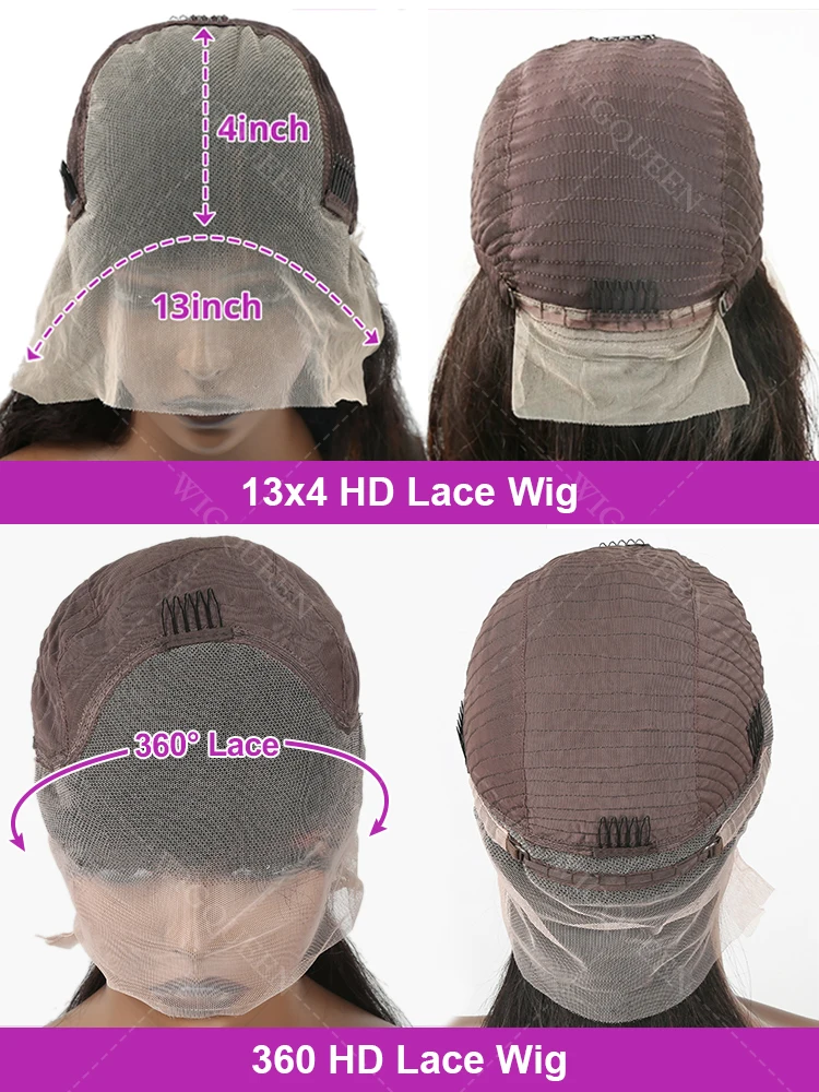 حزام غير مرئي 360 الدانتيل الجبهة طويل حريري شعر طبيعي مفرود الباروكات 13x4 5X5 غلويليس الباروكات شعر الإنسان الرباط قبل كل شيء