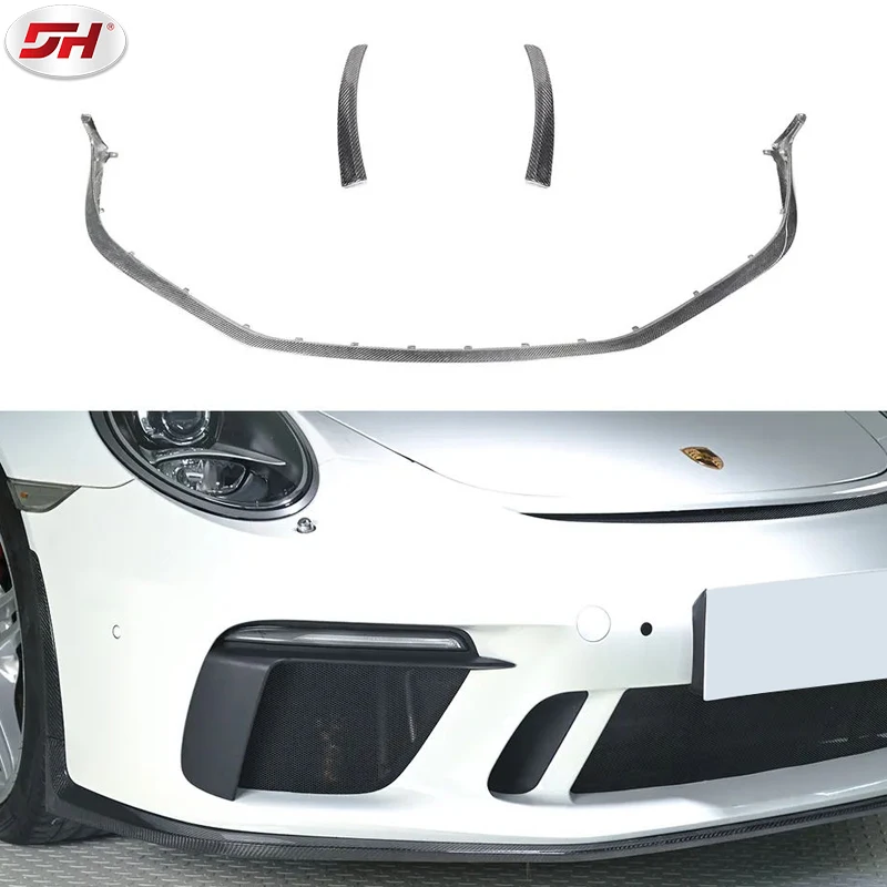 3 pcs carbon fiber front lip For Porsche 991.2 GT3 2017-2019 year