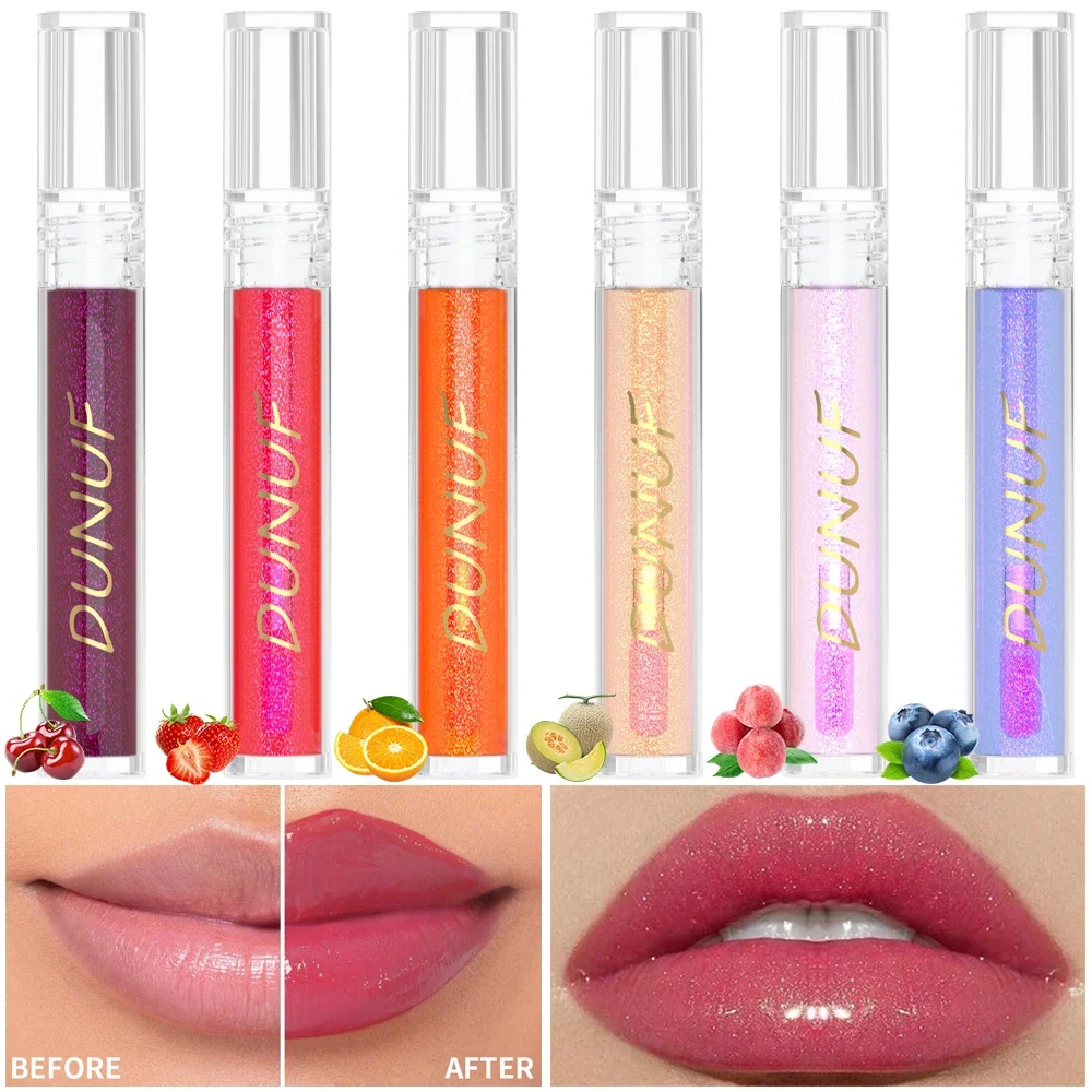 DUNUF Fruit Color-changing Long Lasting Nouritious Lipsticks Lip Gloss Make up Spring Moisturizing Lip Oil Makeup Free Shiping