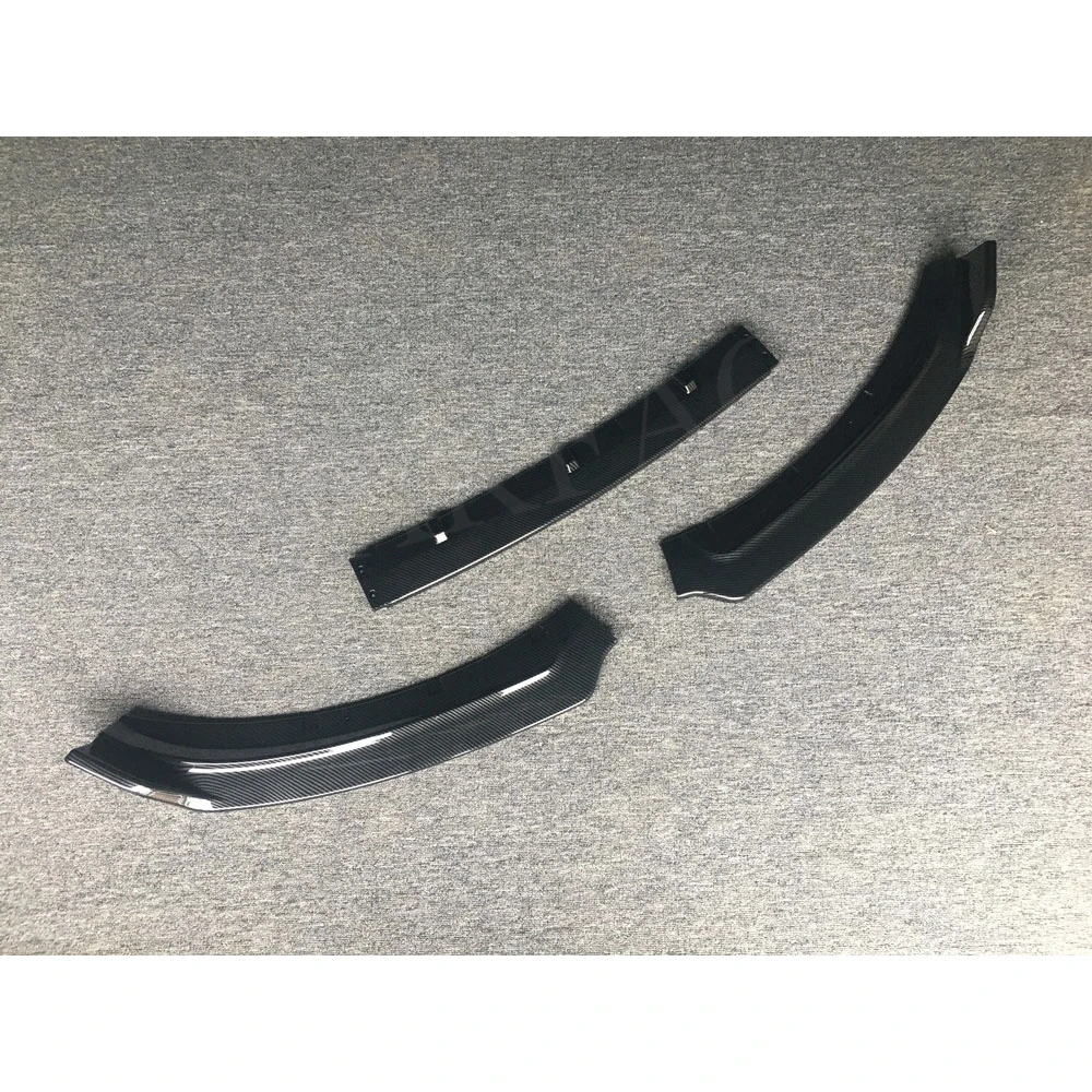 3 PCS/Set Car Front Bumper lip Spoiler Gloss Black for Jaguar XE 2017-2018 Auto Exterior Parts ABS Head Chin Cover Trim