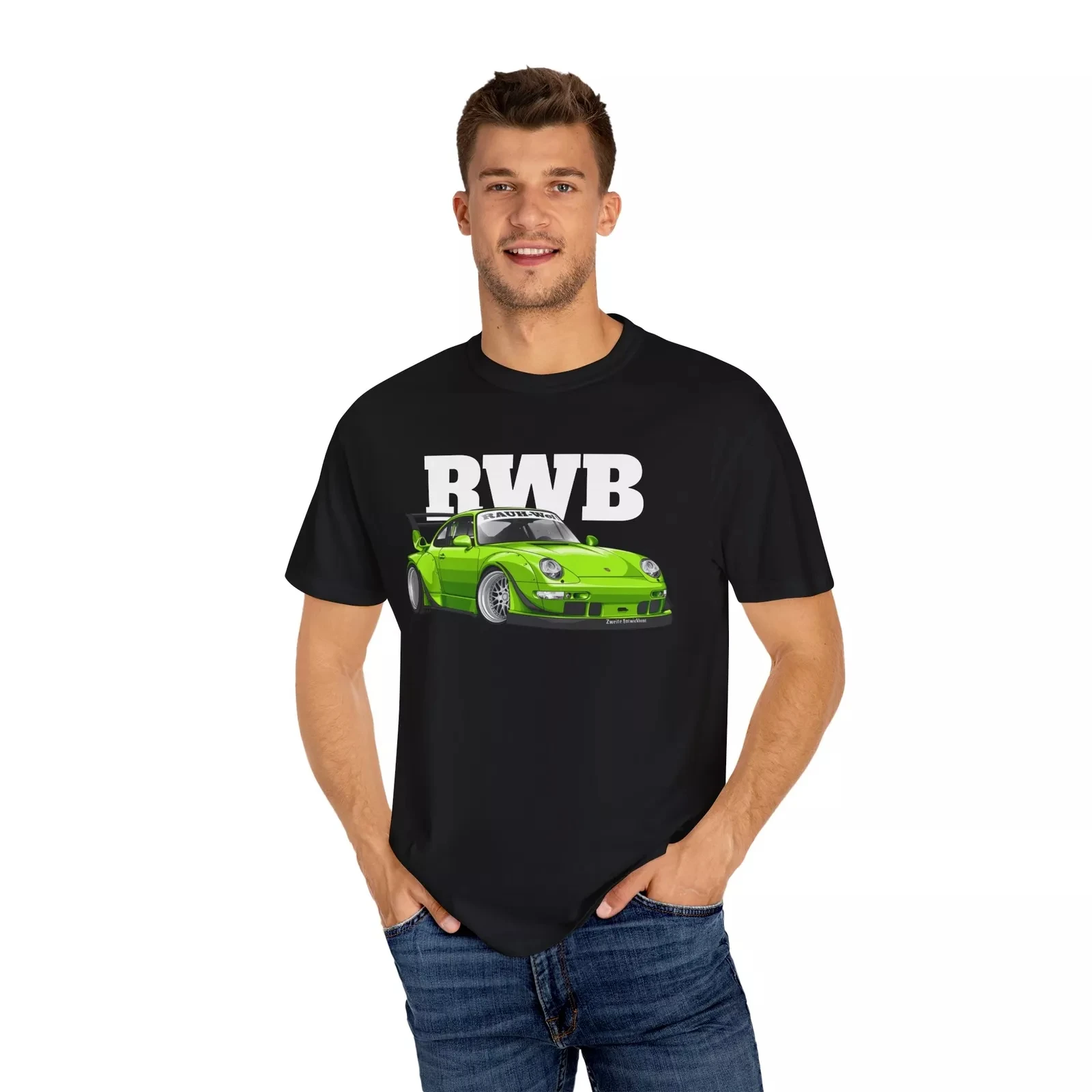 

2024 Rauh Welt RWB Porsche T-Shirt Car Men's Black T-shirt Size S To 3XL Tops Breathable Comfortable Streetwear Cool Tee