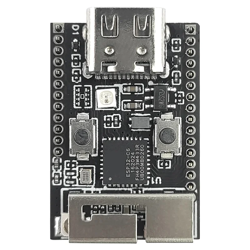 لوحة تطوير A29F-ESP32-C6 مع مذبذب كريستال RGB LED 4 ميجابايت فلاش USB Type-C منفذ RISC-V 32 بت وحدة بلوتوث Wifi6 #3