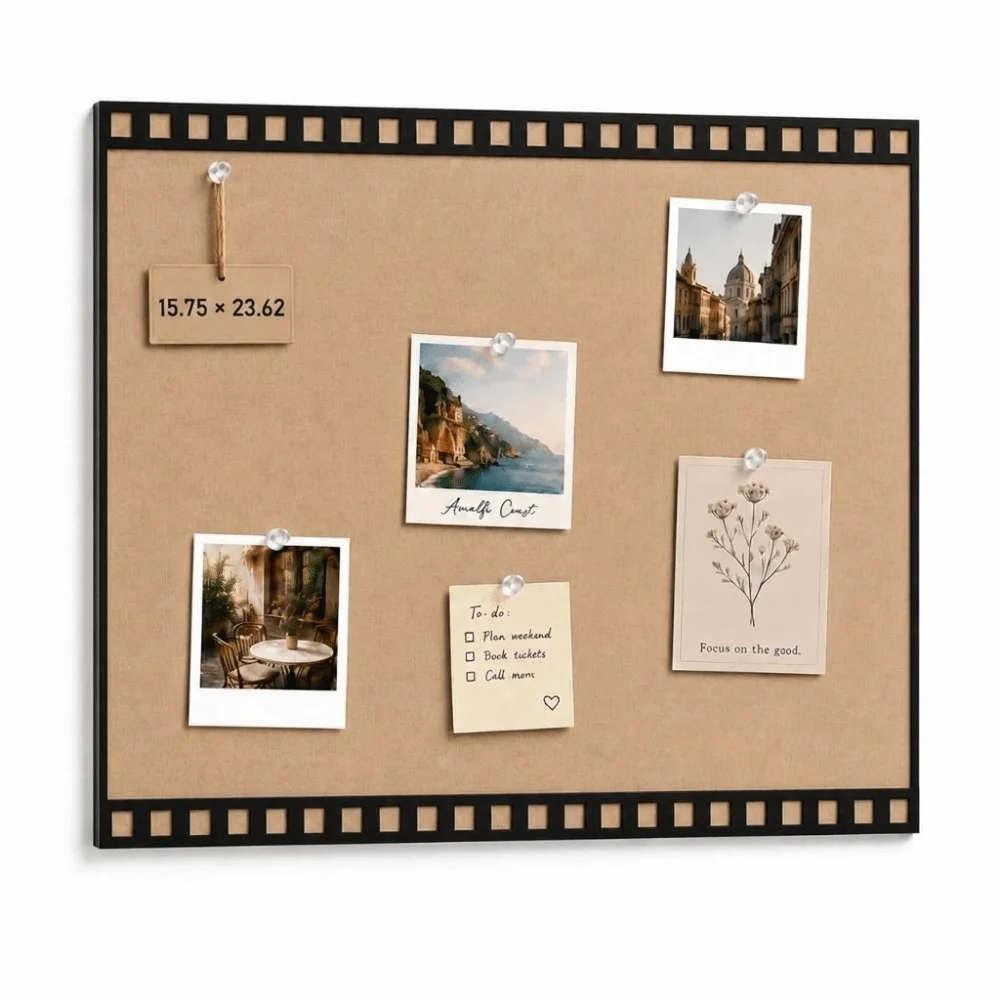 New Felt Bulletin Board Thickened Film Strip Style Photo Display Board Vintage Decorative Self Adhesive Memo Pin Board Bedroom