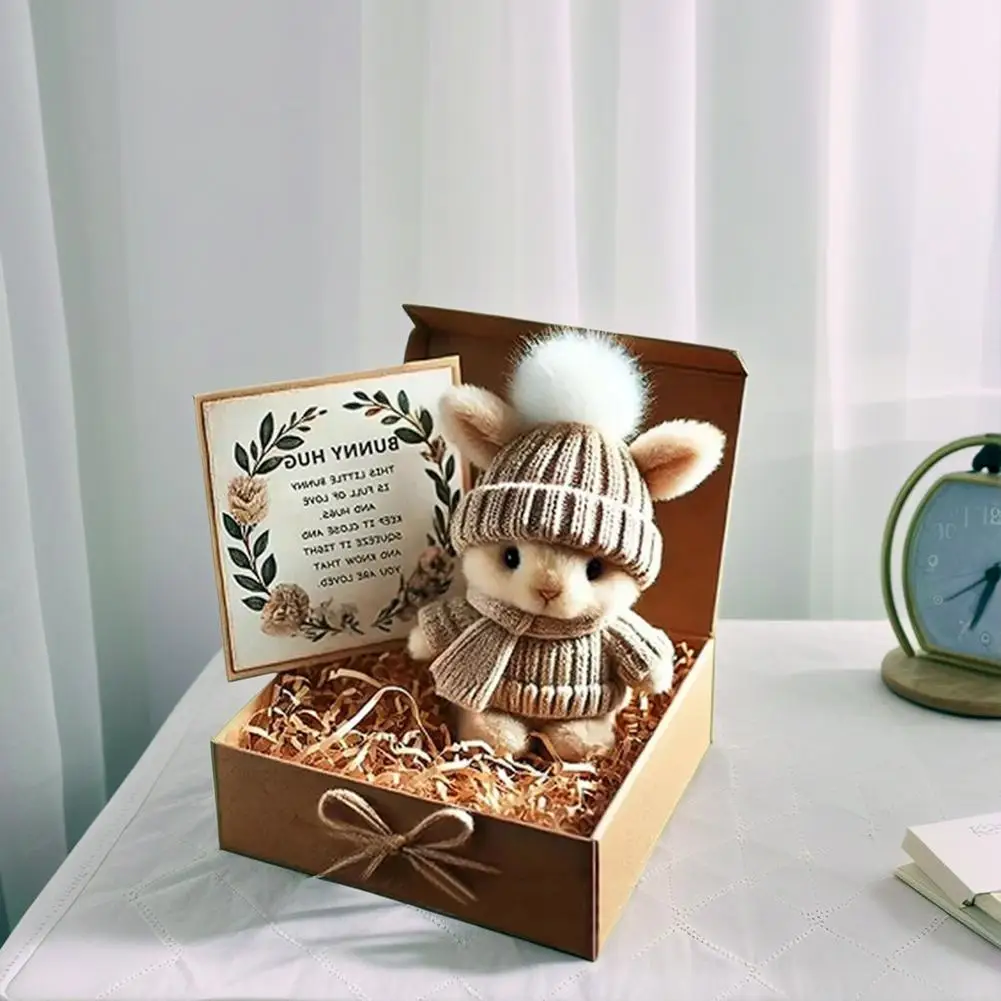 أرانب صغيرة احتضان هدايا عيد الفصح اللطيفة مجموعات صغيرة من الحب والراحة الحيوانات المحشوة الإيجابية هدايا عيد الفصح الملهمة