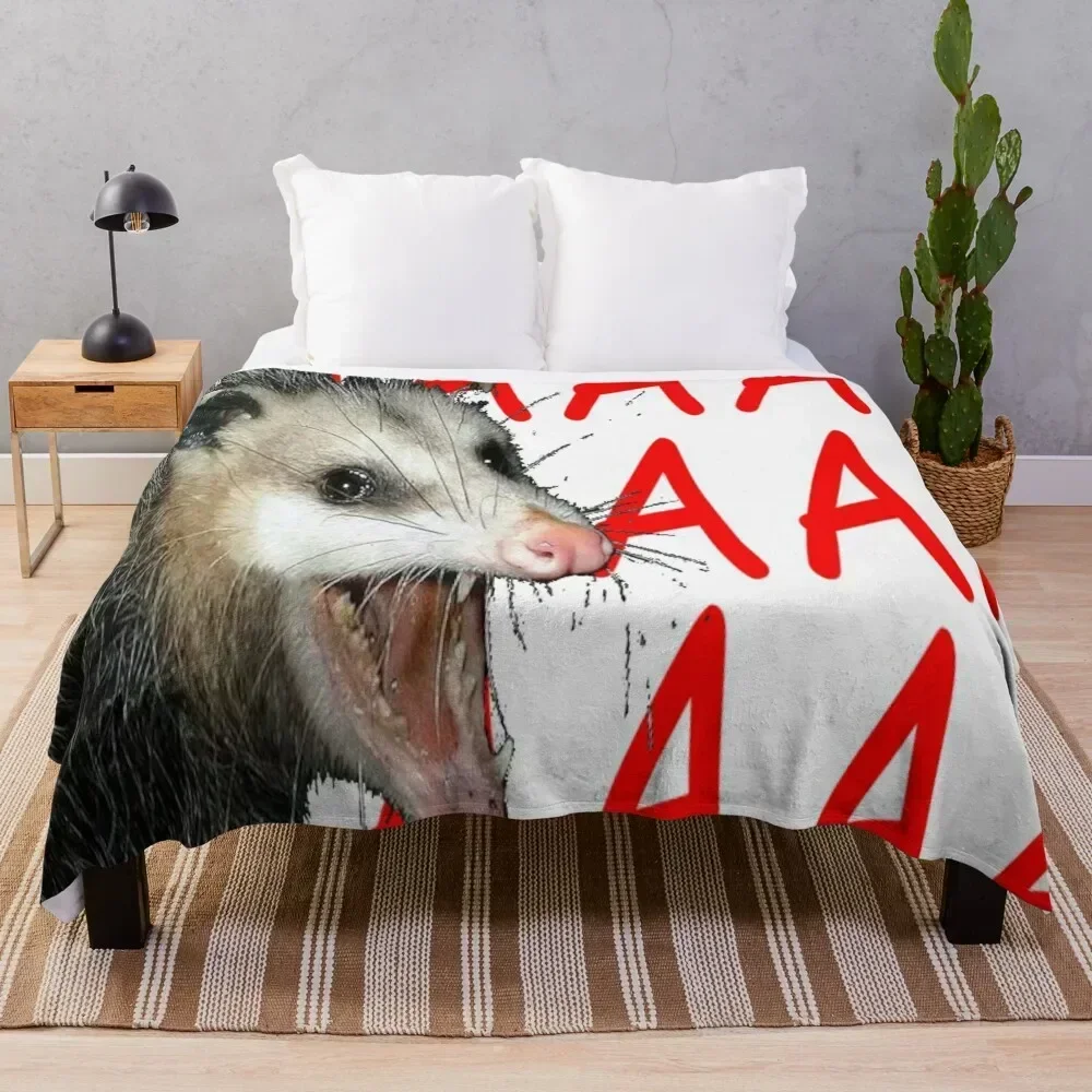

AAAAA POSSUM Throw Blanket Decorative Beds For Sofa Thin wednesday Plaid on the sofa Blankets