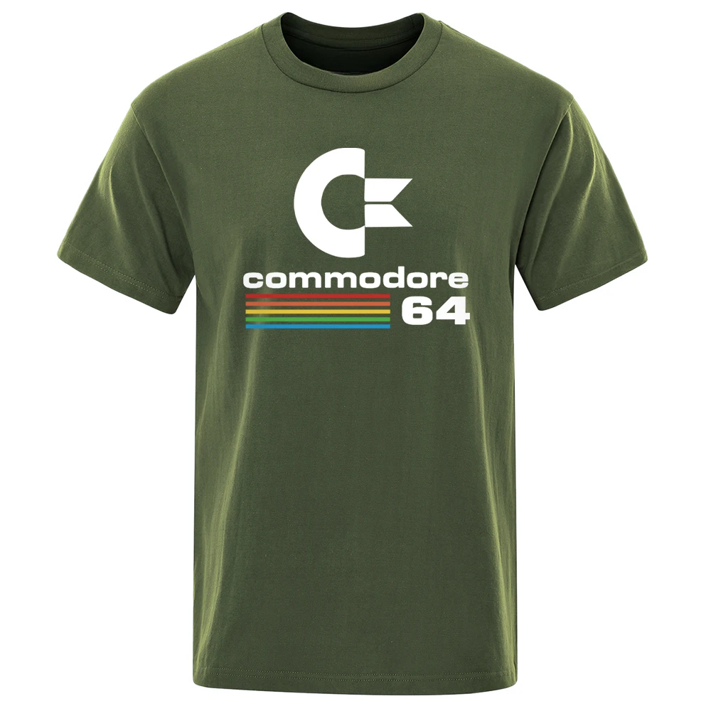 2024 Amiga Retro Cool Design Street Short Sleeve Top Tee Cotton Clothing Loose Men T-shirts Summer Commodore 64 Print T Shirt image 6