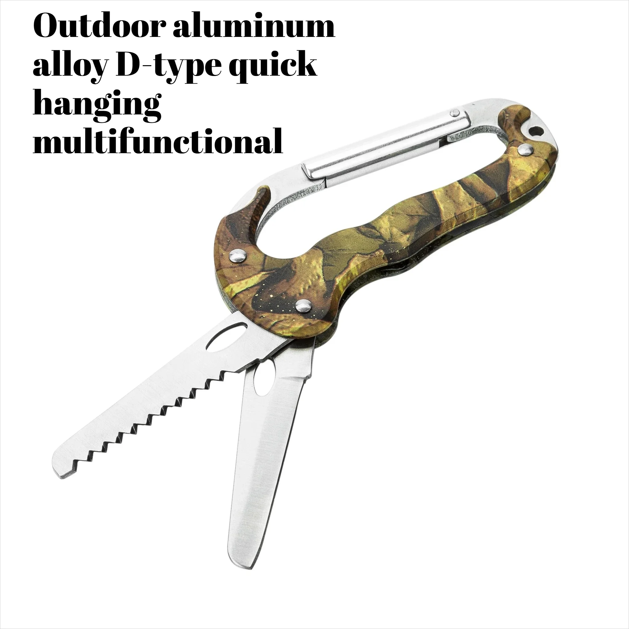 

EDC Aluminum Alloy D-type Quick Hanging Multifunctional Hiking Buckle Travel Camping Backpack Hook Survival Equipment