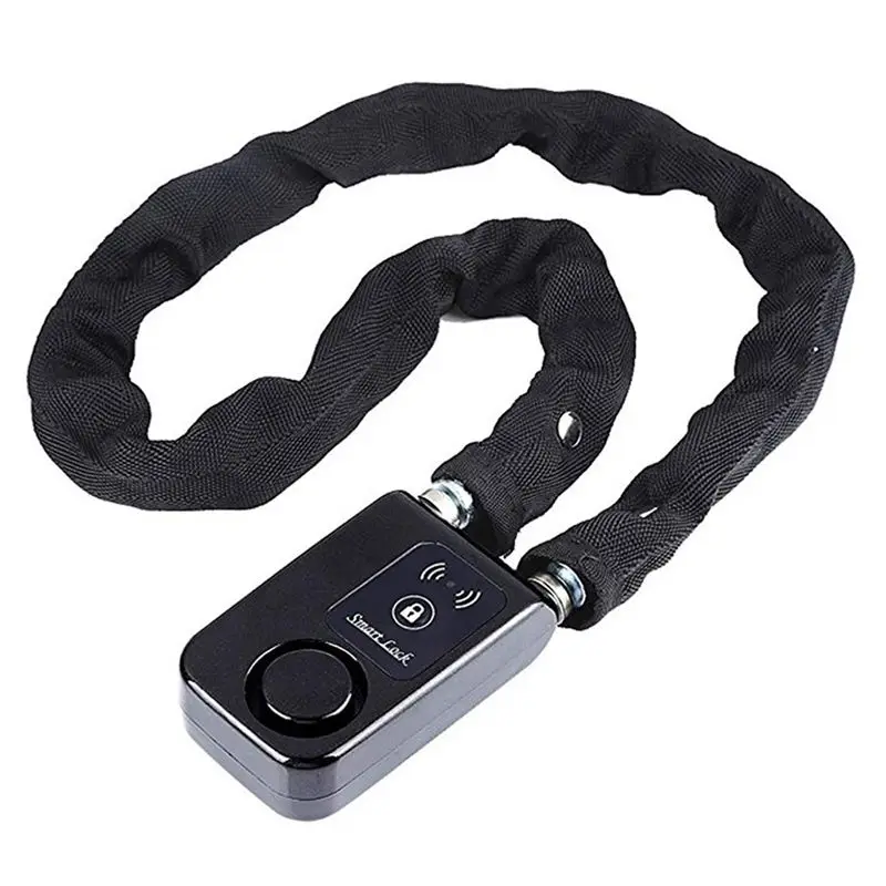 

Best Choice Bluetooth Chain Lock Smart Keyless Bike/Motorcycle Gate/Door Lock Anti Theft 110Db Alarm Phone APP Control Black