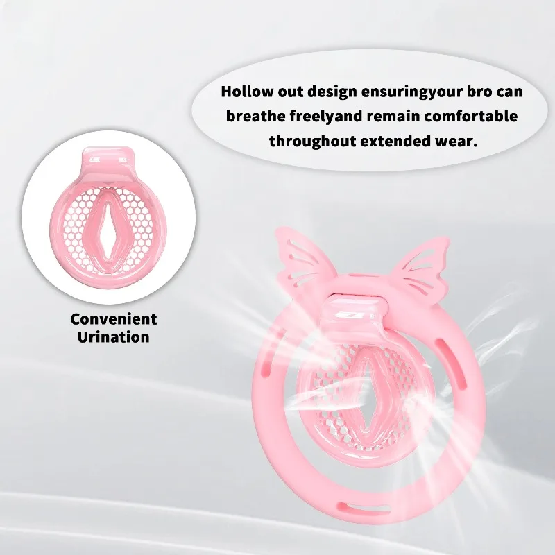 Sissy Negative Inverted Extreme Chastity Cage with 4 Size Silicone Rings Bondage Cock Exercise Urine Blockage Sex Toys for Man