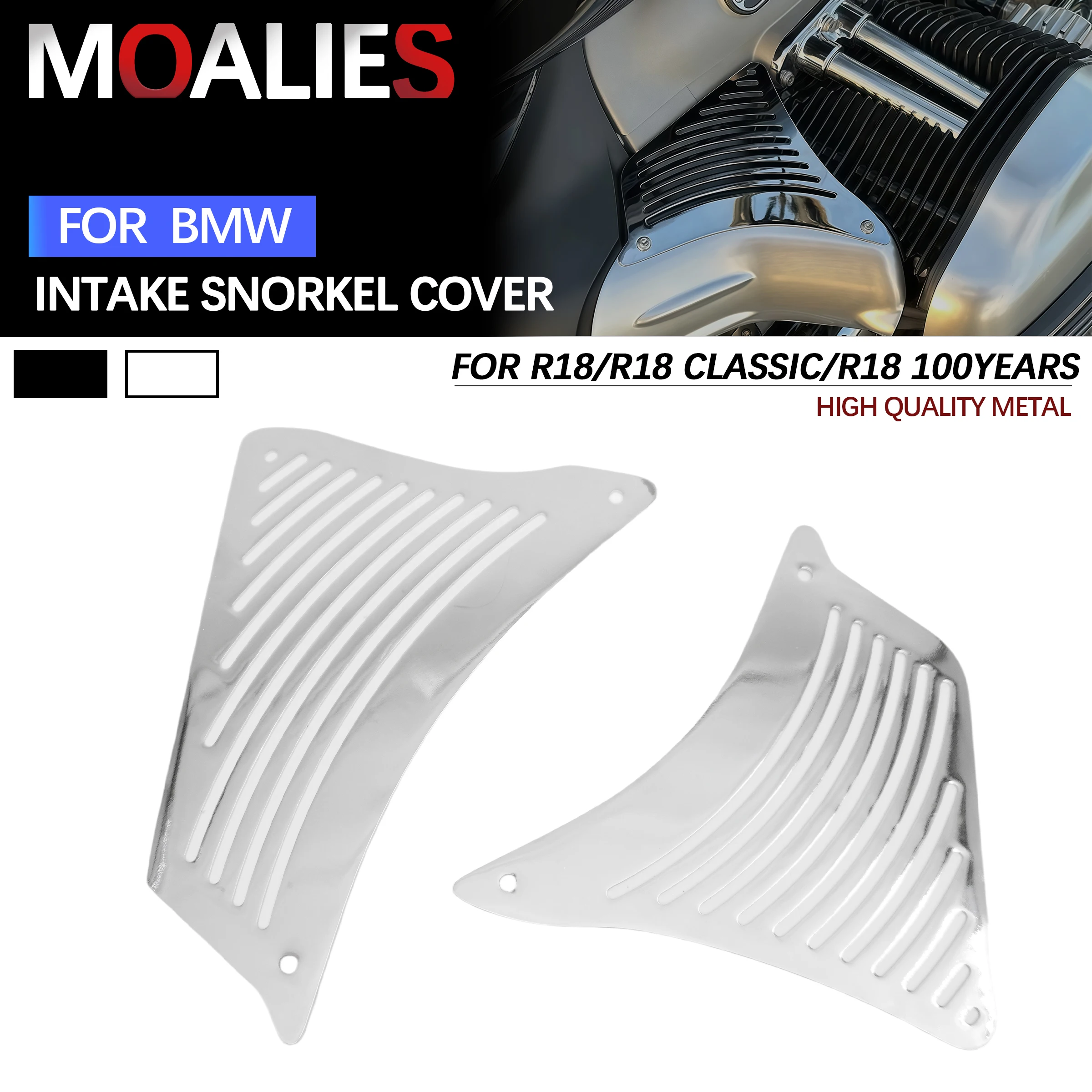 

For BMW R 18 Classic 100 Year R18B R18 B/Roctane/Transcontinental 2021-2025 Engine Air Inlet Guide Trim Protection Snorkel Cover