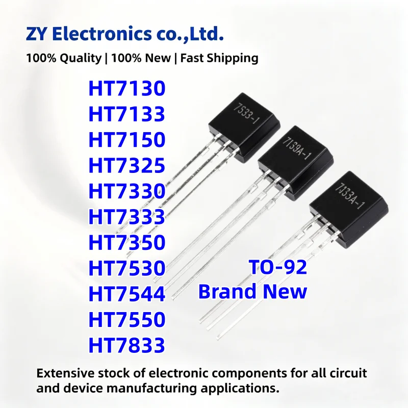 New 20PCS HT7330 HT7150 HT7350 HT7544 HT7530 HT7130 HT7333 HT7325 HT7550 HT7833 HT7133 TO-92 voltage-regulator
