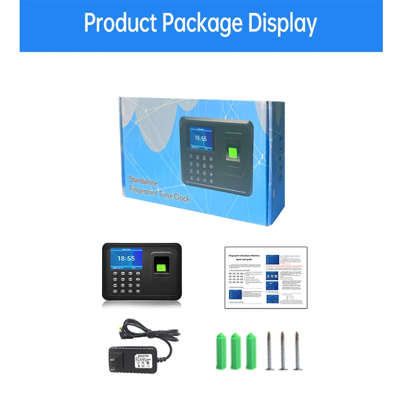 Employee work equipment Biometric fingerprint attendance machine, intelligent fingerprint attendance machine clock in recorder