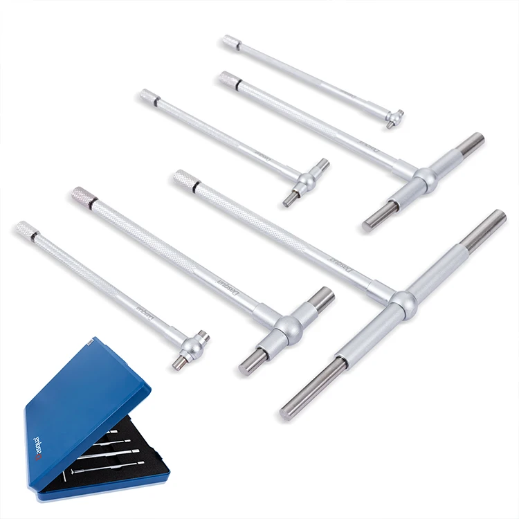 6 Pcs 8-150mm Micrometer Internal Telescoping Gauge Set 5/16''-6'' T Bore Hole Gauge T Gauge Set Measuring Tool