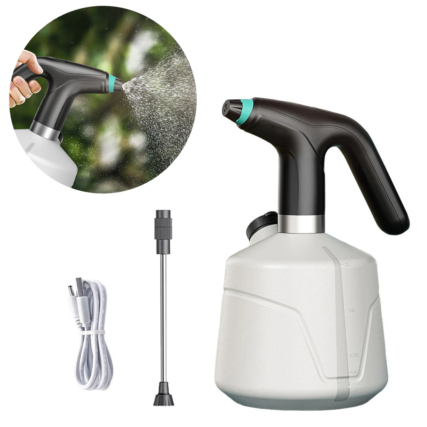 

2L Electric Plant Spray Bottle Automatic Watering Fogger USB Electric Sanitizing Sprayer Watering Machine Plant Gardening Tool