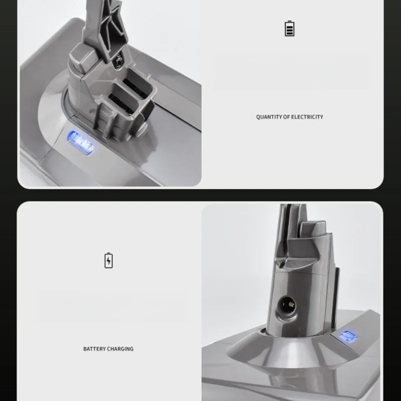 4800mAh High Capacity Replacement Battery for Dyson V8 SV10 Cordless Vacuum Cleaner Extended Run Time Li-ion Battery Pack
