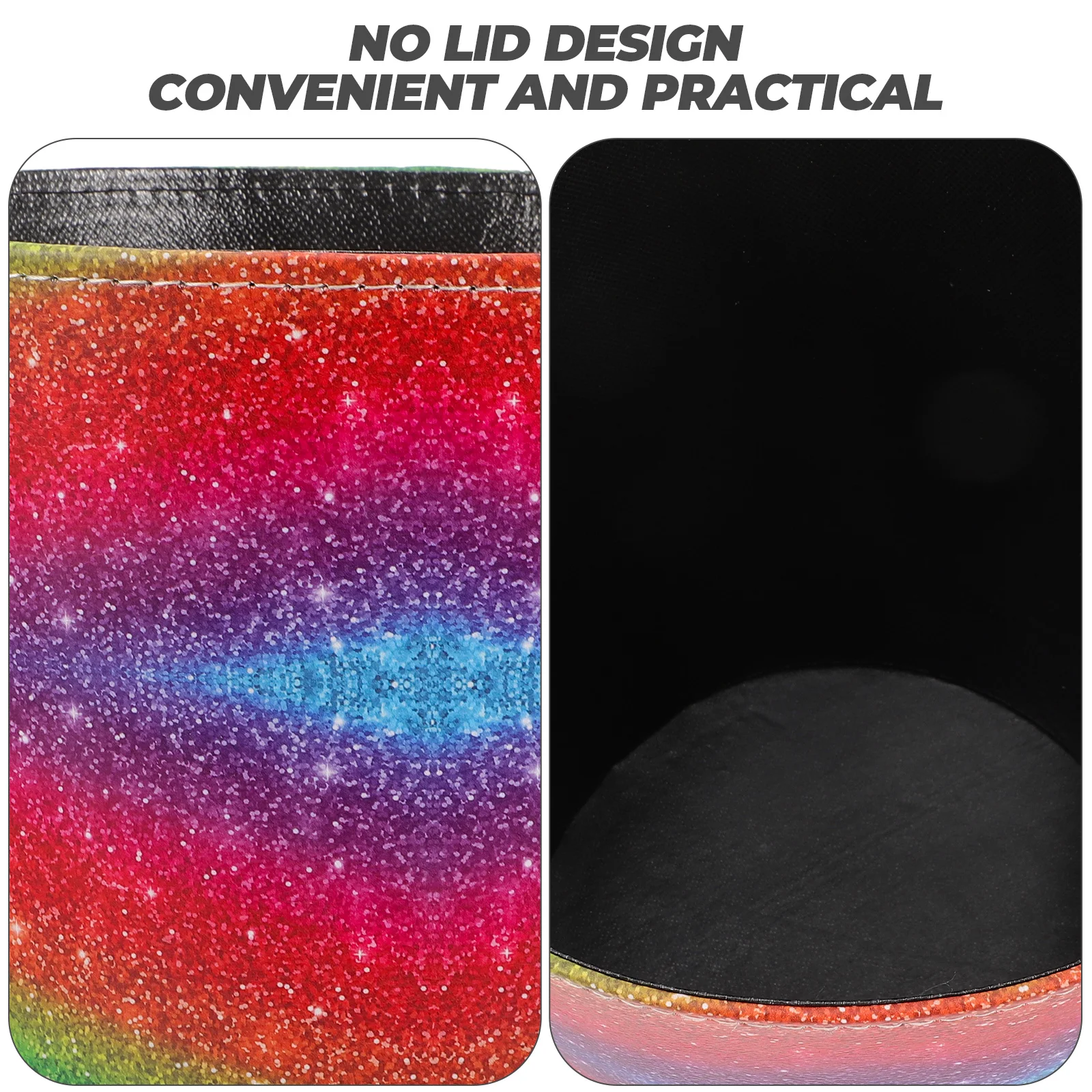 

Large Capacity Trash Bin Bedroom Waste Container Pu Garbage Can For Home Office Kitchen No Lid Design Smooth