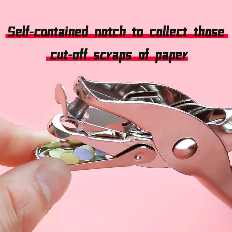 اللوازم المكتبية ثقب معدني لكمة ثقب يدوي لكمة طالب القرطاسية ورقة بطاقة صغيرة مستديرة ثقب دفتر وثيقة ملزمة #4