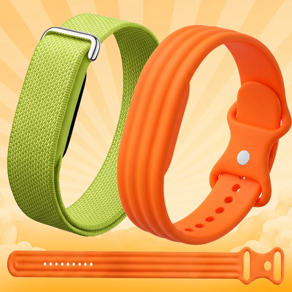 Offizielles Sport-Armband aus Nylon und Silikon für Google Fitbit Air. Bequemes Armband für Google Fitbit Air-Zubehör – Detail 1