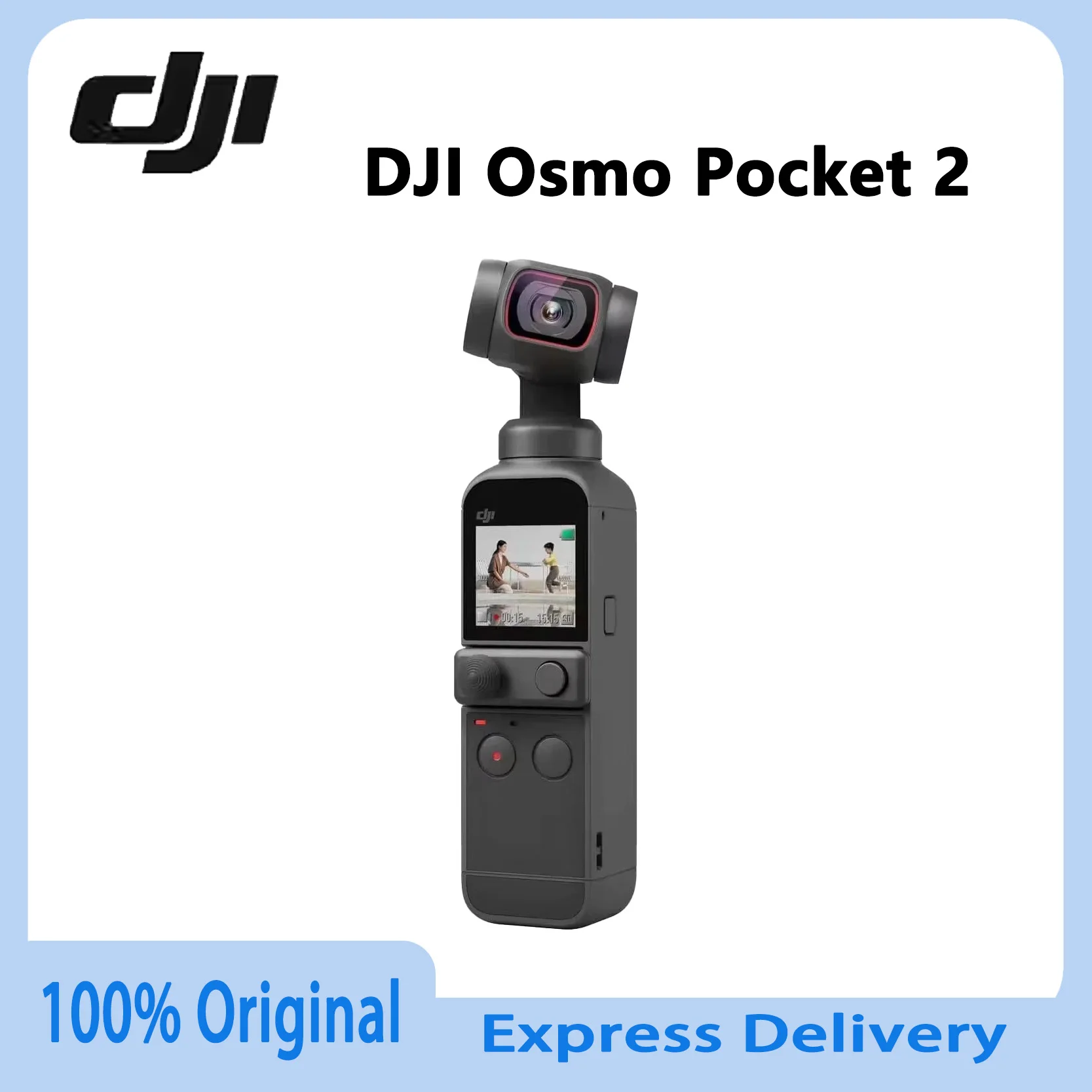 

Origina DJI Pocket 2 Handheld 3 Axis Gimbal Stabilizer 4K 64MP Camera with Auto Focus Face Tracking YouTube Vlogging Video