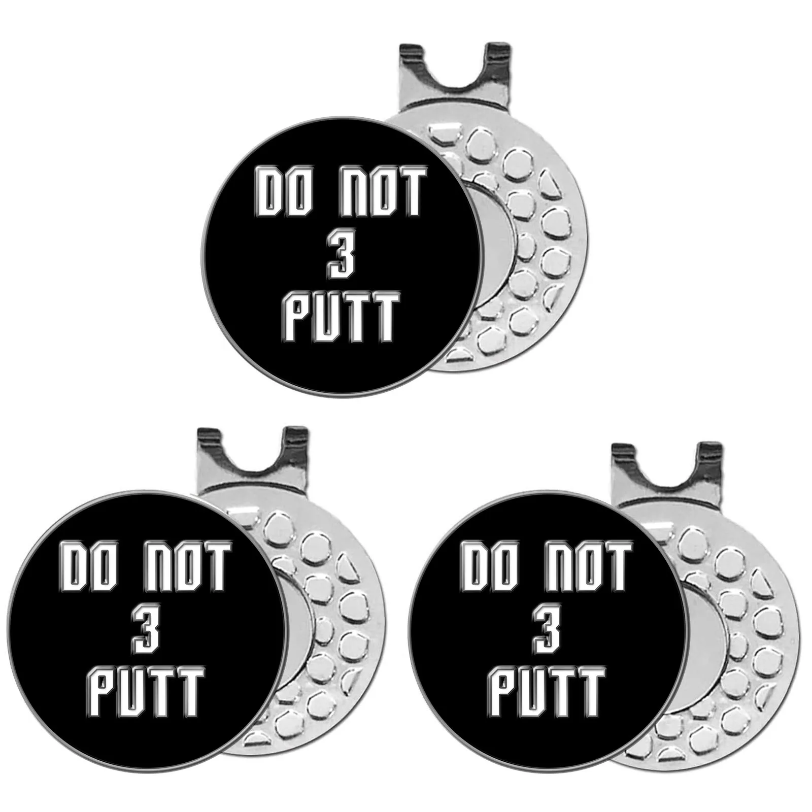 3Pcs Golf Ball Marker with Hat Clips Value Sets for Men Women Golfer, Removable Attaches Easily to Golf Cap Premium Gifts