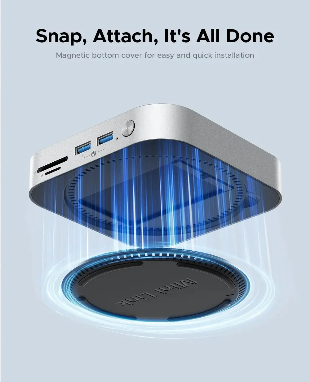 ORICO MiniLink 40Gbps M.2 SSD Enclosure Docking Station USB4 Type C Hub with SD/TF 4.0 Card Reader  Multi-Interface Converter