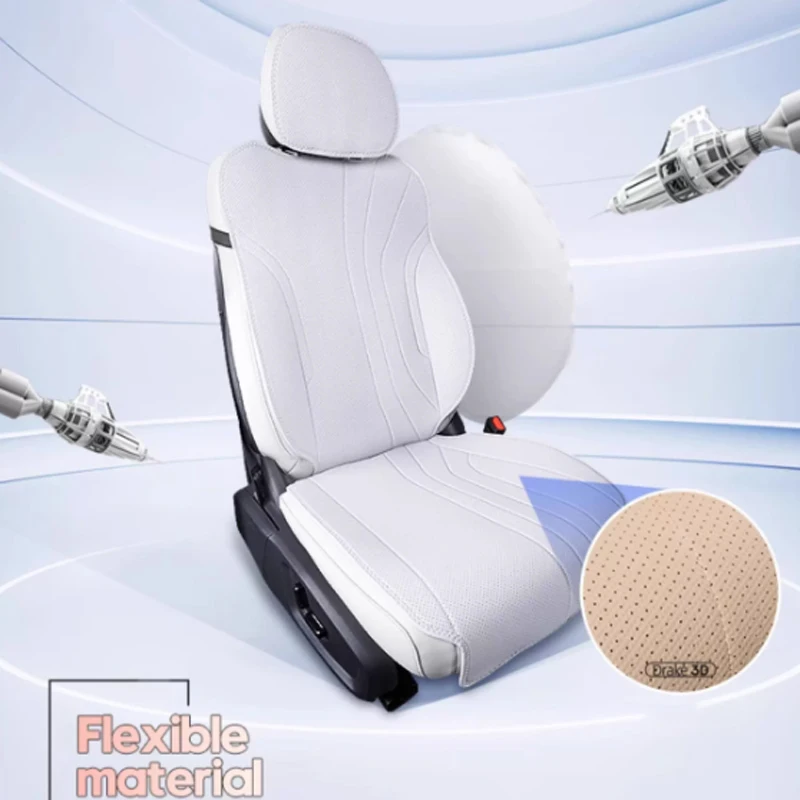 لجيلي EX5 غالاكسي E5 2024-2026 غطاء وسادة مقعد السيارة أربعة الموسم العالمي تنفس الجلود ملحقات الحماية الداخلية