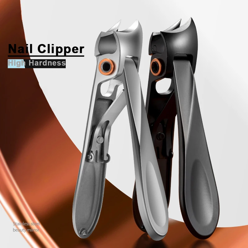1 Stück Zehennagelknipser für Männer, für dicke eingewachsene Zehennägel, große, breite Kieferöffnung, schräg, langer Griff, kein Spritzverhalten, Fingernagelknipser mit