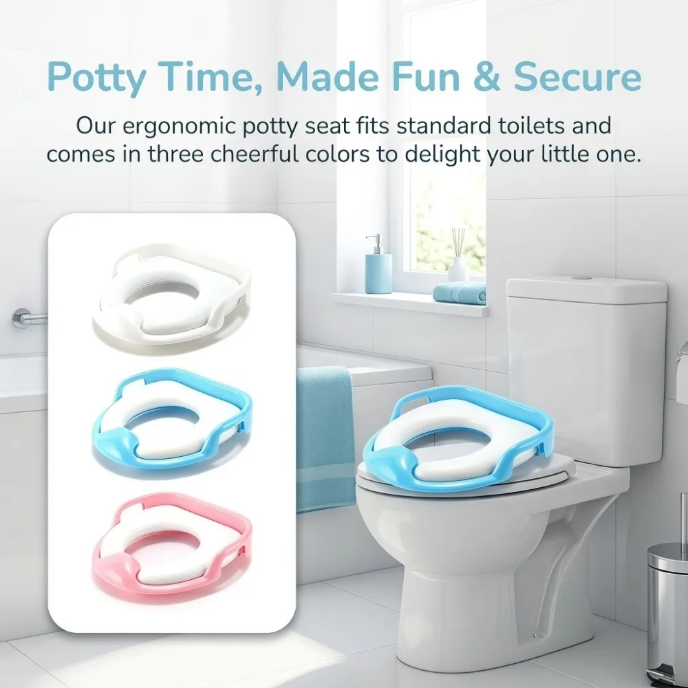 ポータブルソフトクッション便座ノンスリップ安定したトイレトレーニングシートハンドル人間工学に基づいた子供用便器クッション家庭用