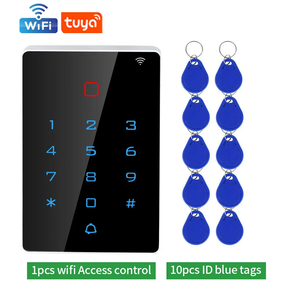 WiFi Tuya Access Controller Outdoor Wasserdicht Standalone RFID Tastatur System 125 KHz 13,56 MHz WG26 Smart APP Entsperren
