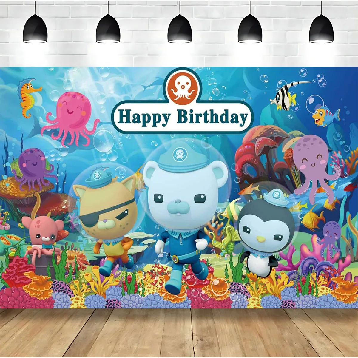 Ottonauts decorazione per feste di compleanno giocattolo per bambini Cartoon Underwater World Sea Barnacles Brave Boy Theme Party Photography Background