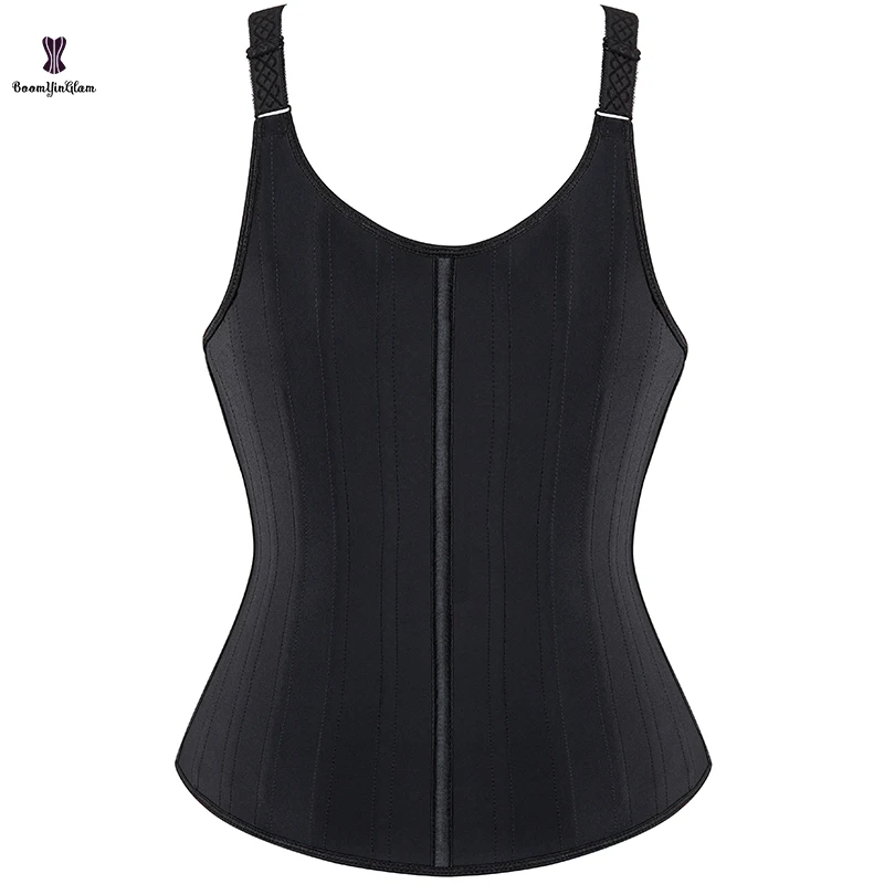 25 Steel Boned Waist Trainer Vest Waist Cincher Girdle Latex Super Tight Instant Hourglass Plus Size Corset With 6 Hook