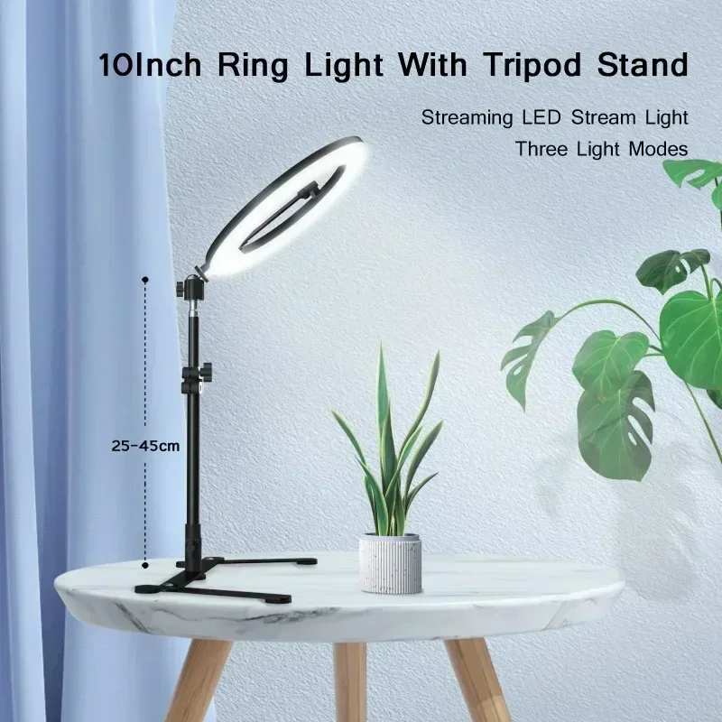 Holder For Universal Live Streaming Mobile Video Tripod Phone Ringlight LED Stand Phone Photo Photography Light Lamp Projector