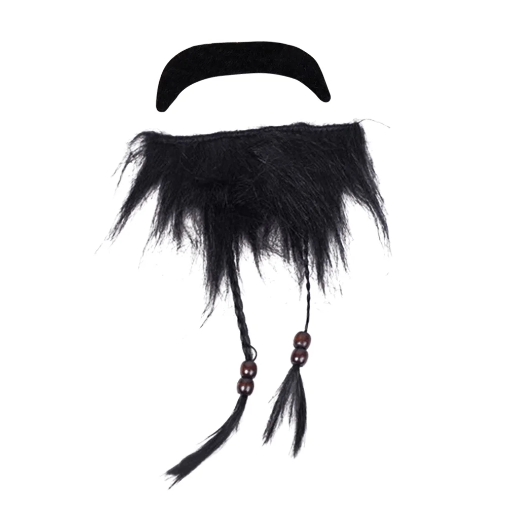 Accessorio per Costume da pirata forniture per feste bomboniere puntelli per barba barba barba falsa nera