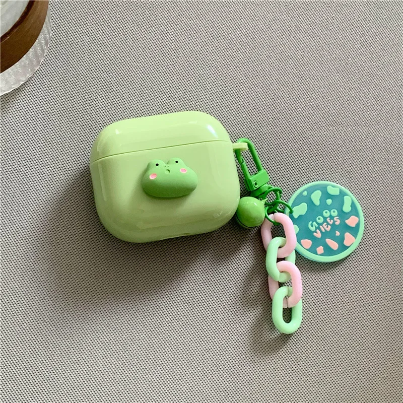 Cartonn Cute 3D Frogs Earphone Case for Apple Airpods Pro2 Case for Airpods 3 3rd Generation AirPod 2 1 Case